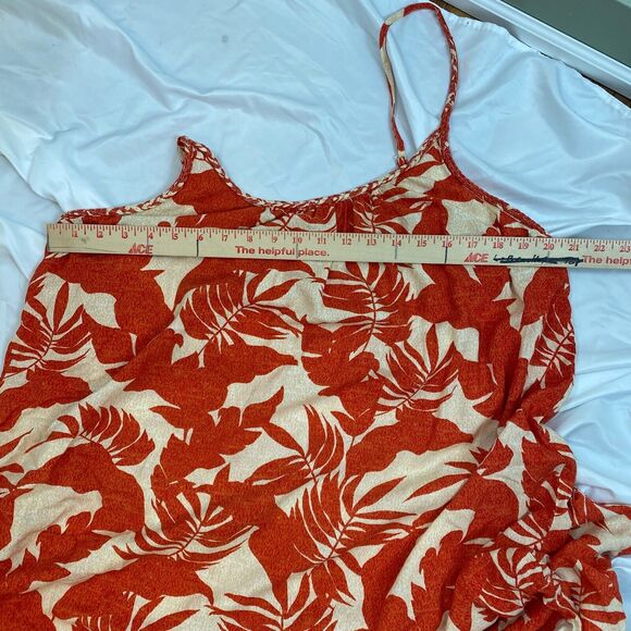 XIX Palms x Tribal Napali Hi Low Maxi Orange Floral Resort Spring Break Hawaii L - Picture 10 of 12